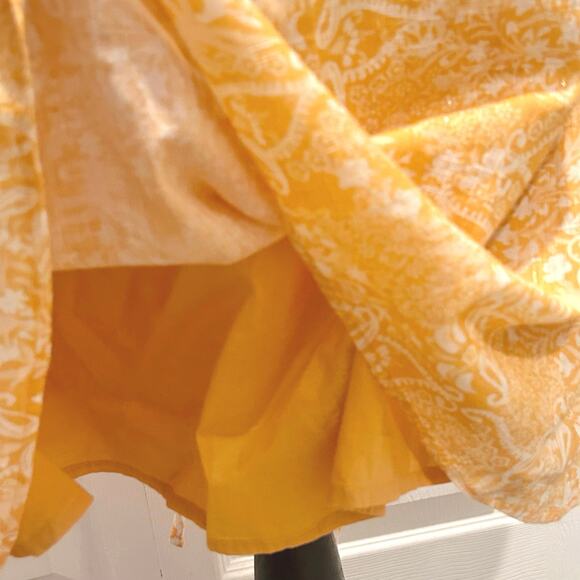 French Connection Orange Floral Square Neck Mini Dress Size 10 Ruffle Strap - Picture 9 of 16